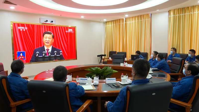 學(xué)習(xí)二十大專報(bào)：中沙石化組織收看黨的二十大開幕盛況(圖1)